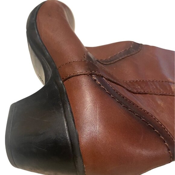 CLARKS / "ingalls Vicky II" Leather Cognac Brown Boots, Mid-Calf, Size 7M #68760 - Picture 9 of 10